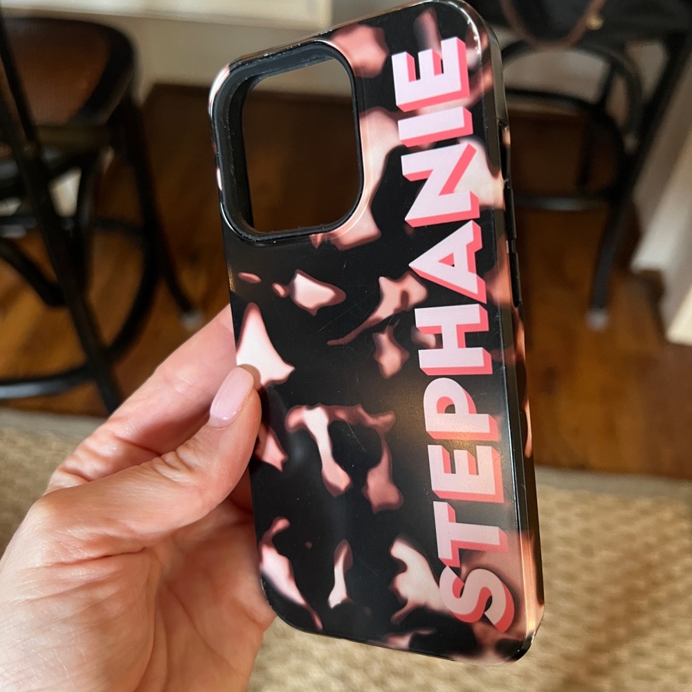Stephanie - Custom Black and Pink Phone Case - iPhone 13 Pro